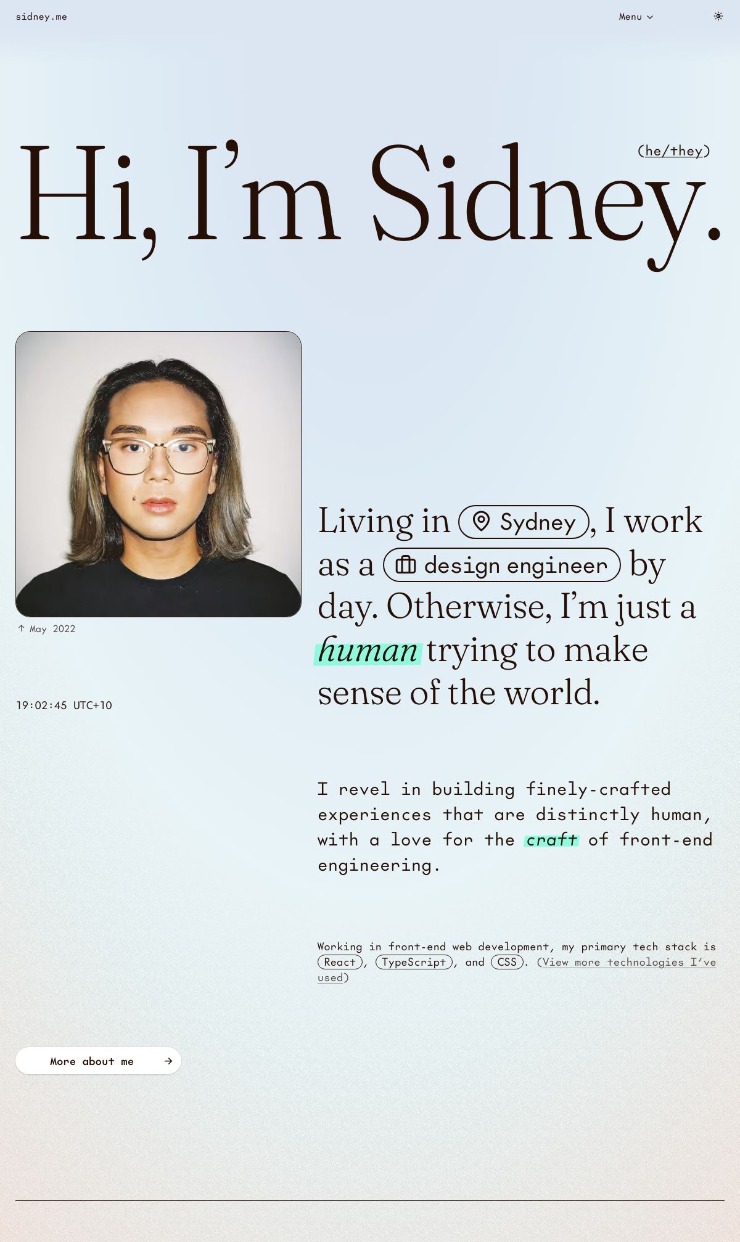 Sidney Alcantara — website design on Landdding