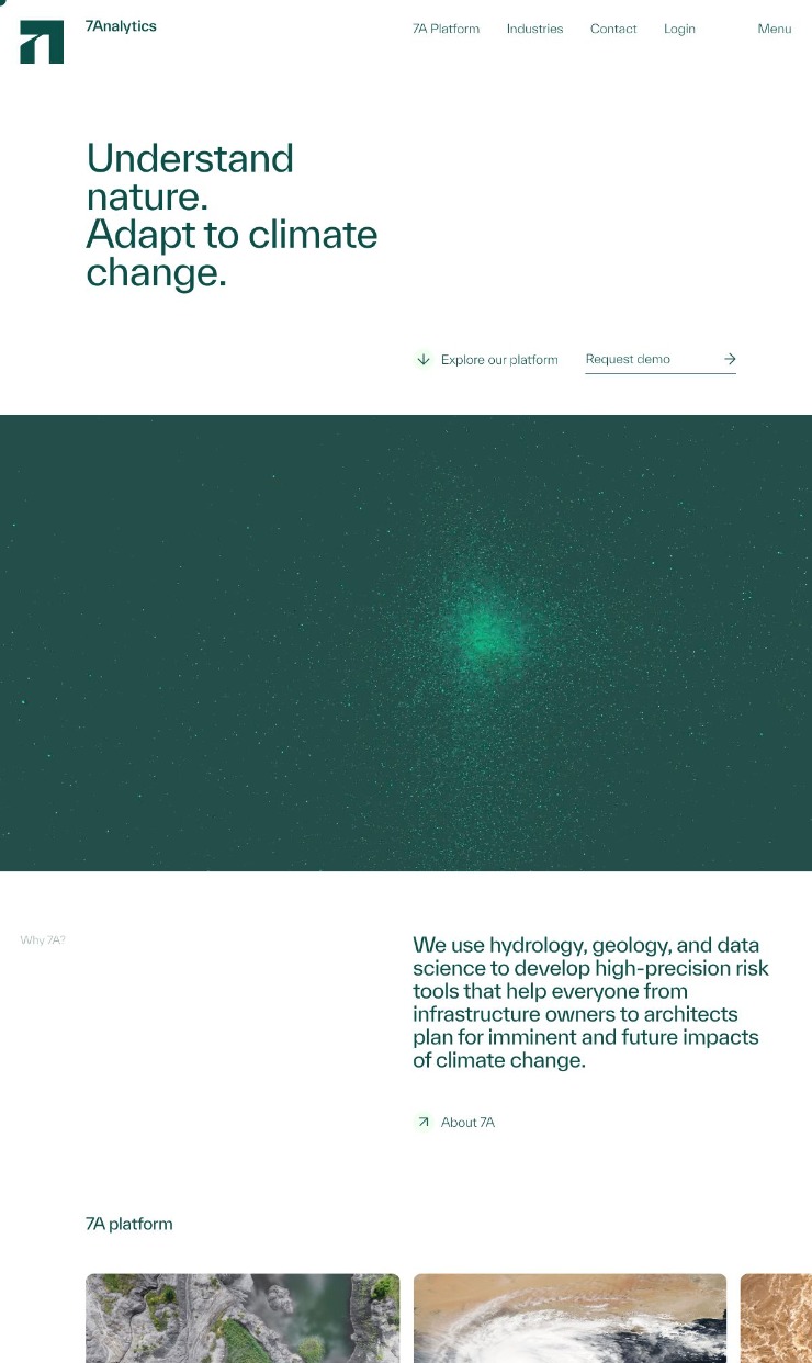 7Analytics — website design on Landdding