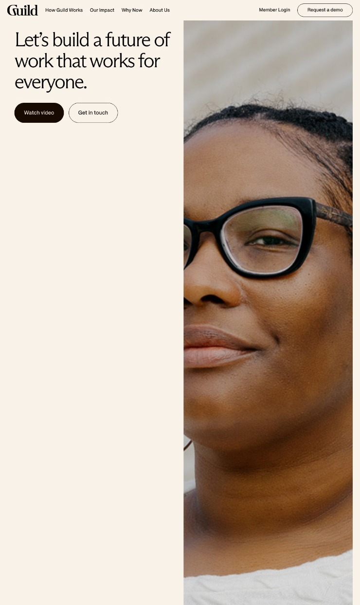 Guild — website design on Landdding