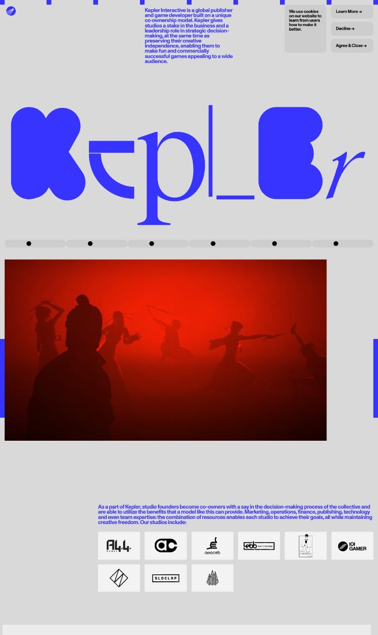 Kepler — website design on Landdding