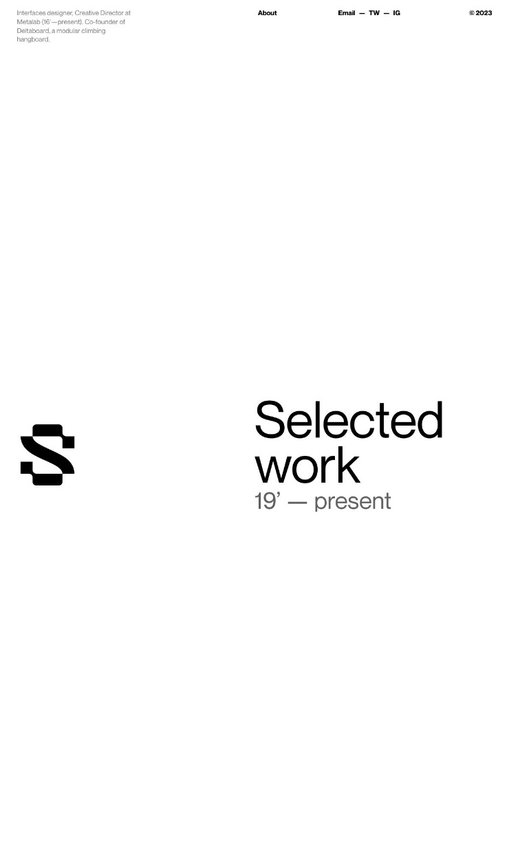Samuel — website design on Landdding