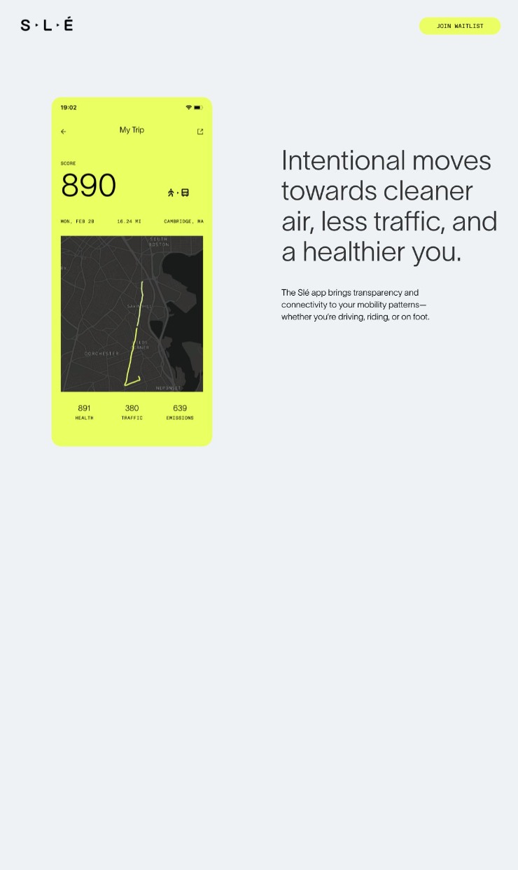 Move with Sle — website design on Landdding