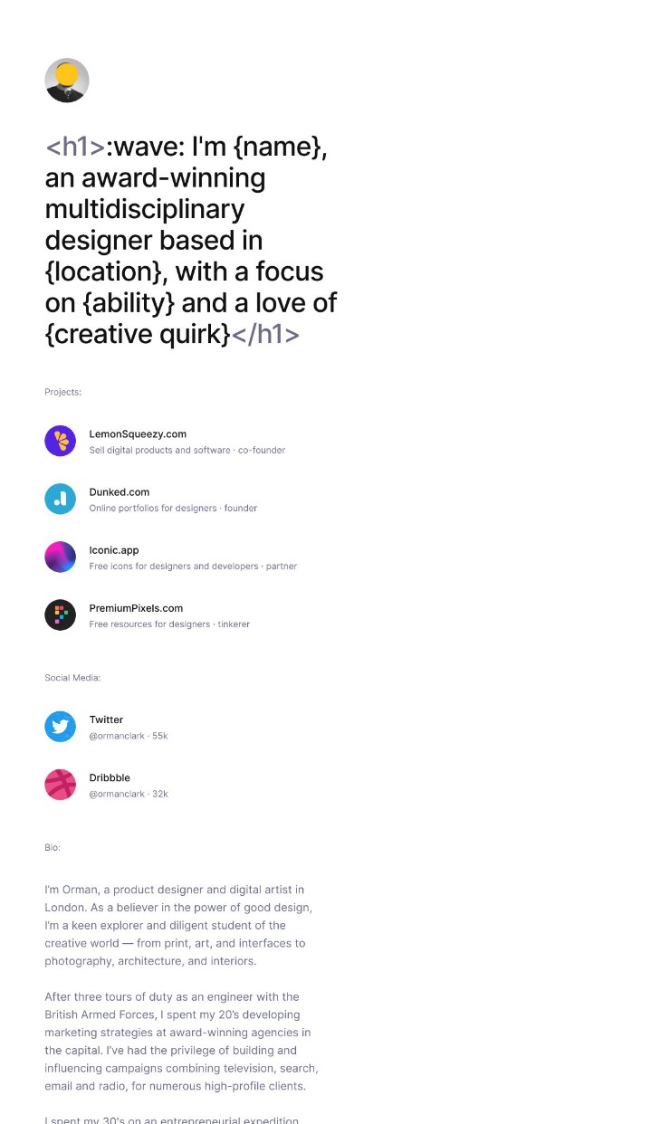 Orman Clark — website design on Landdding