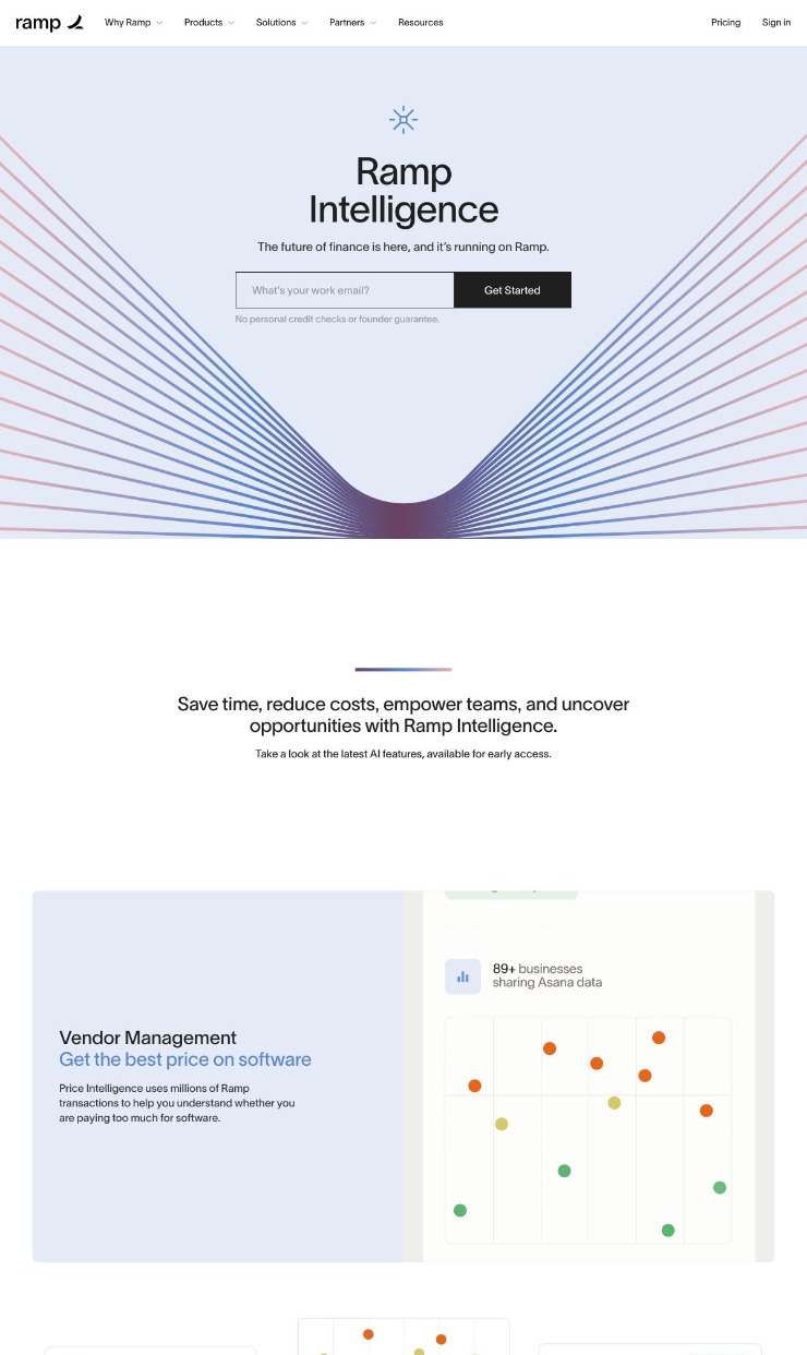 Ramp Intellegence — website design on Landdding