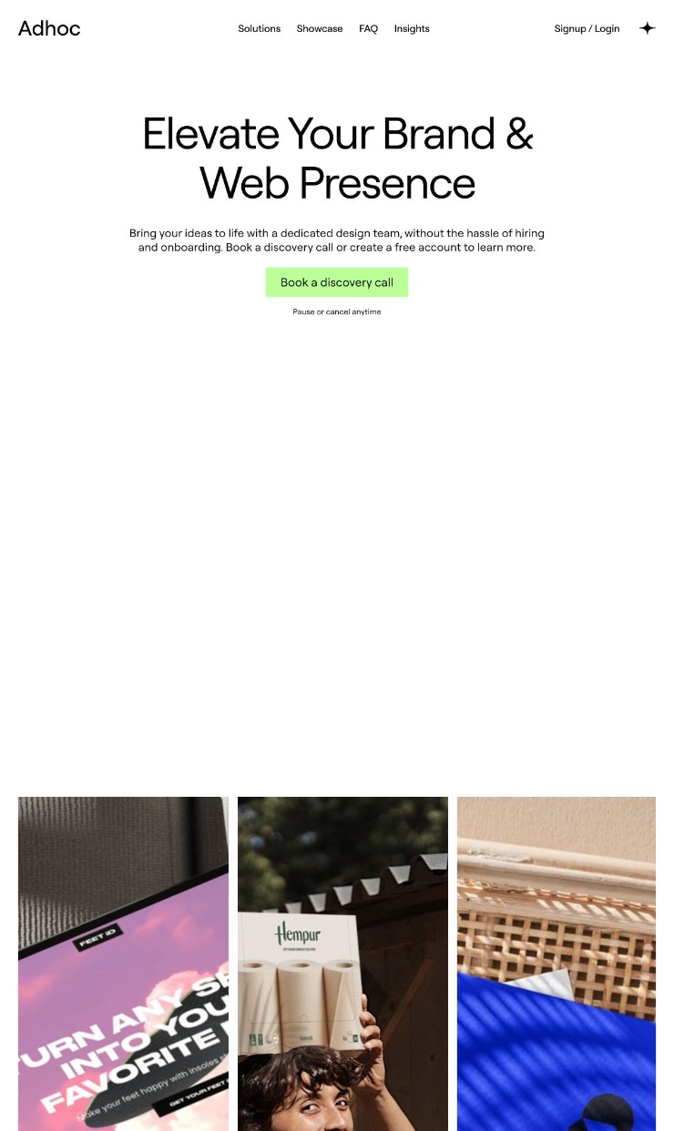 Design Membership & Sprints — website design on Landdding