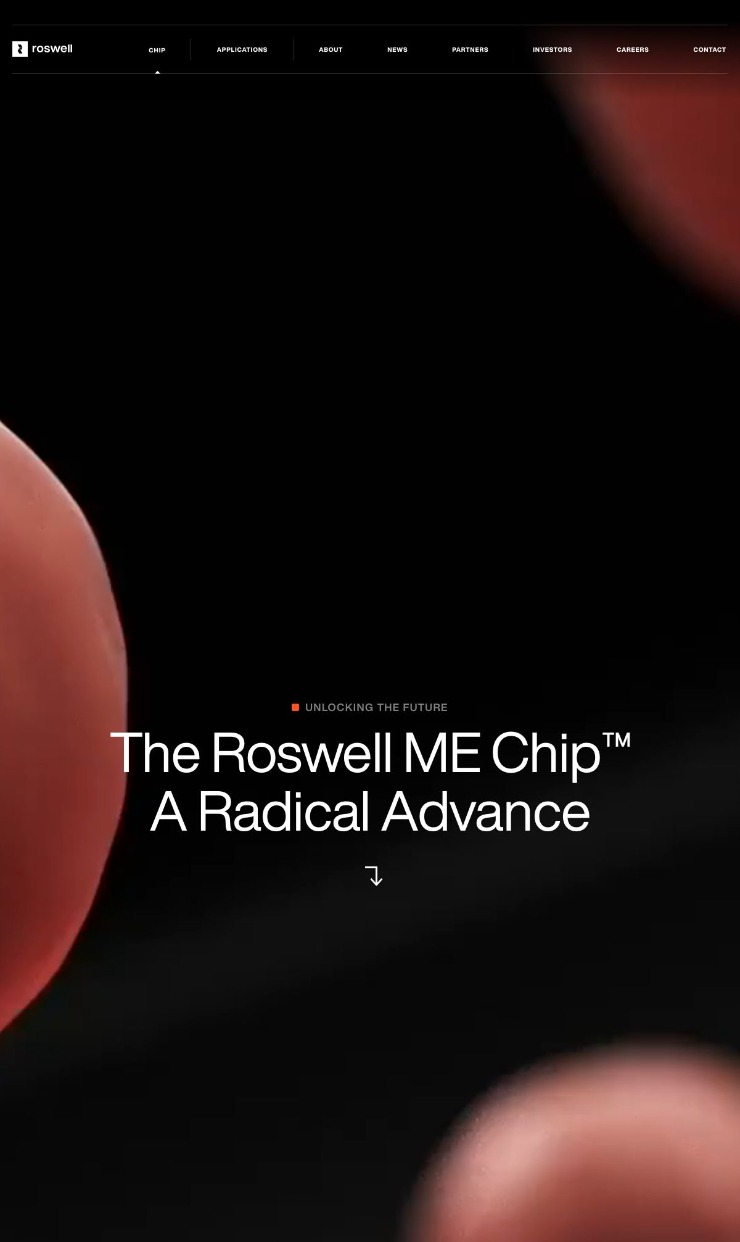 Roswell — website design on Landdding