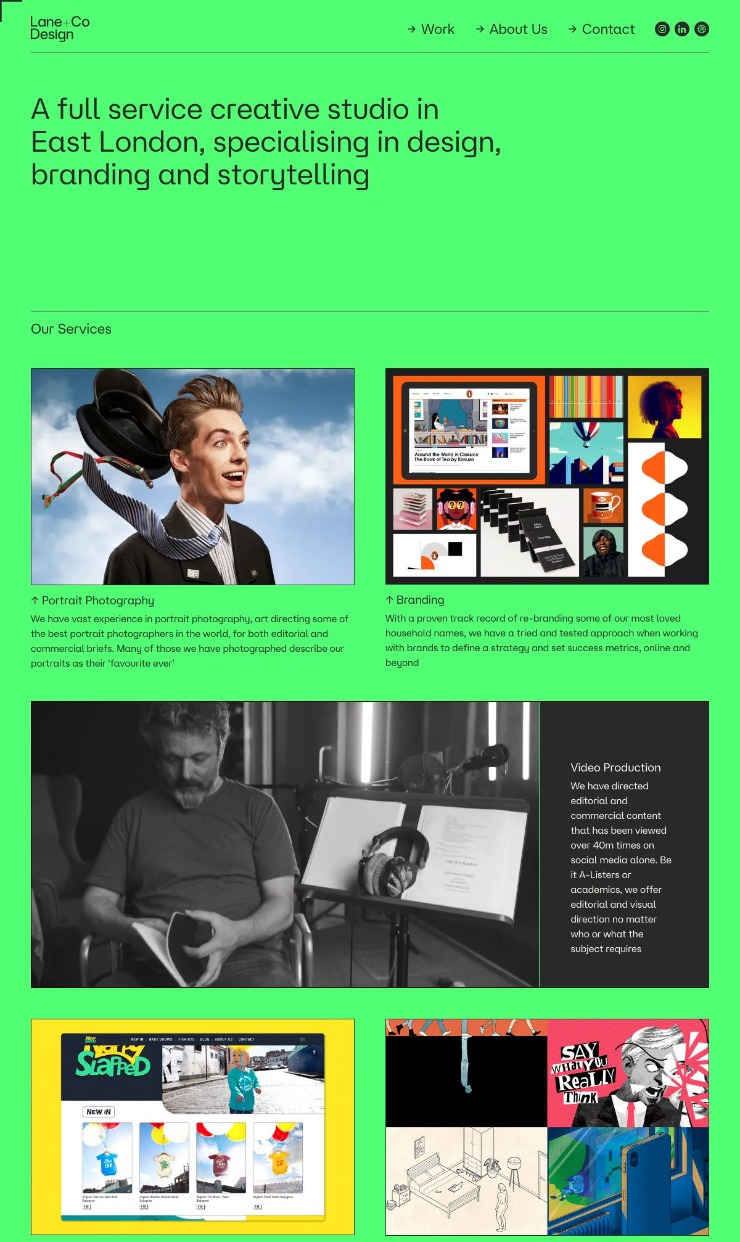 Lane+Co Design — website design on Landdding