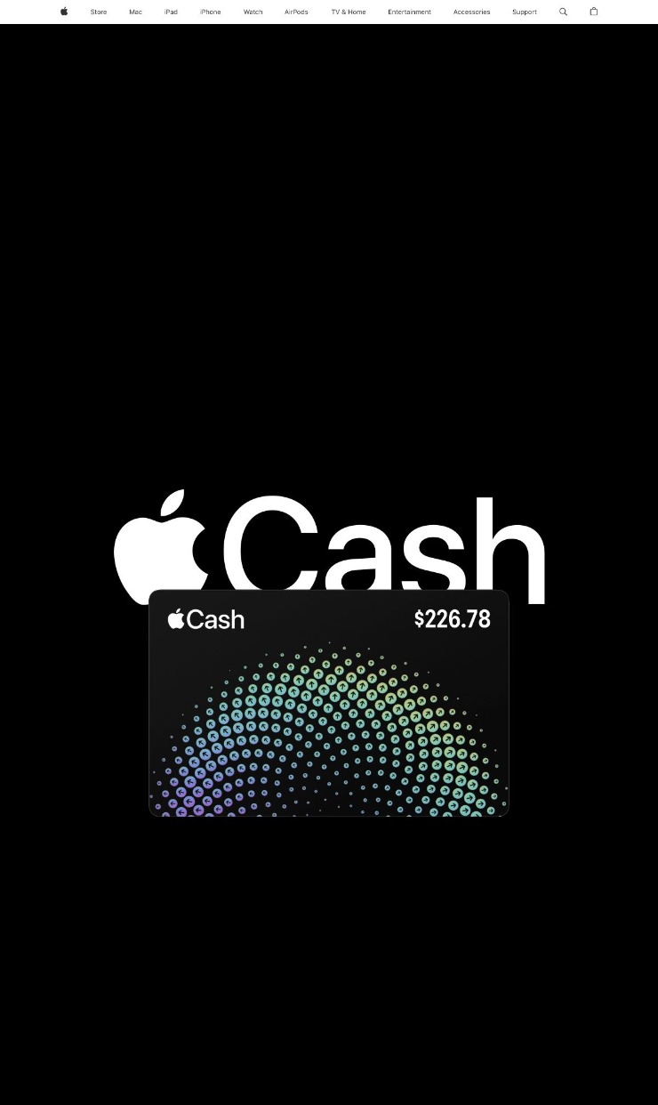 Apple Cash — website design on Landdding
