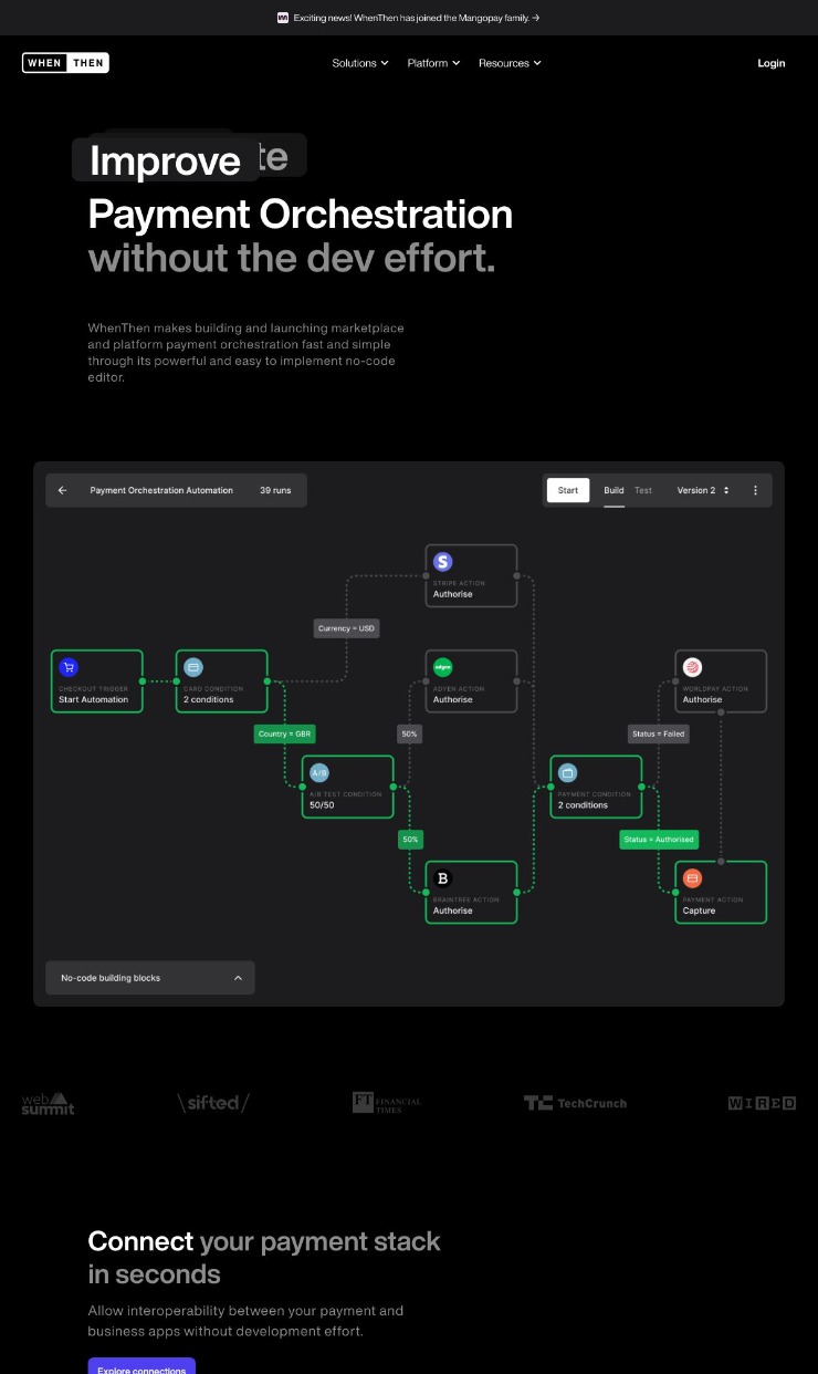 When Then  — website design on Landdding