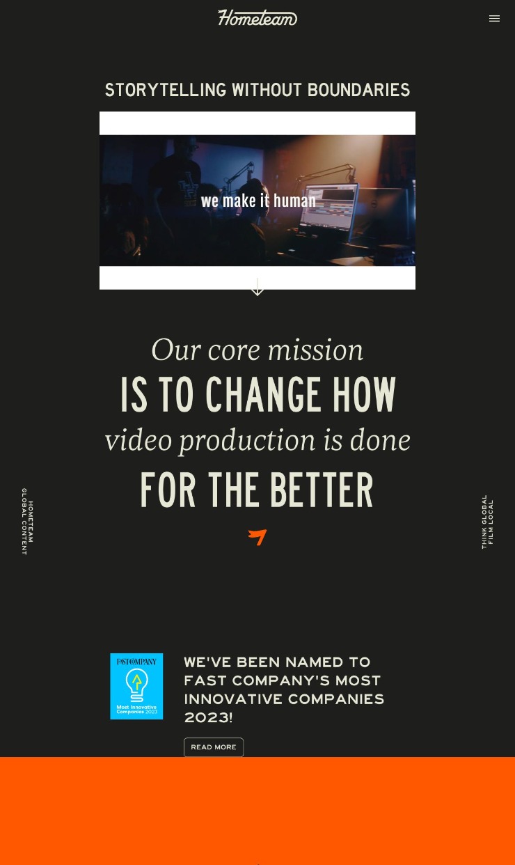 Hometeam — website design on Landdding