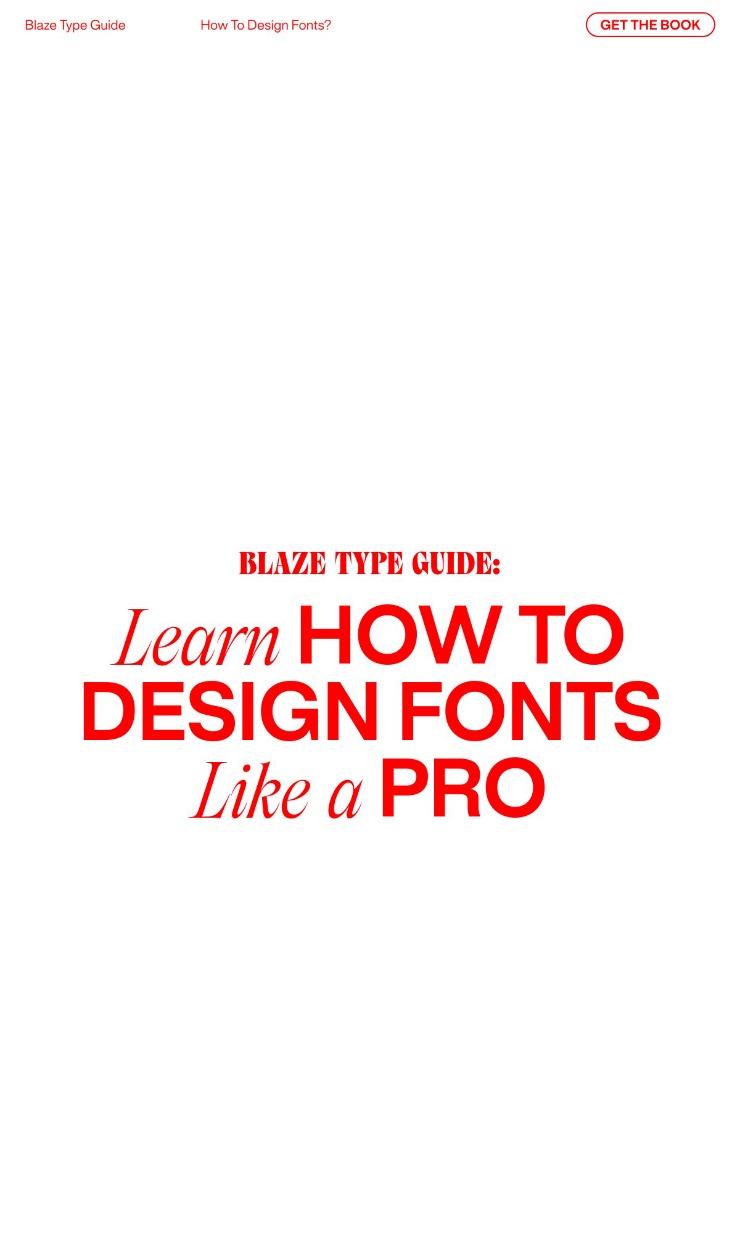 Blaze Type — website design on Landdding