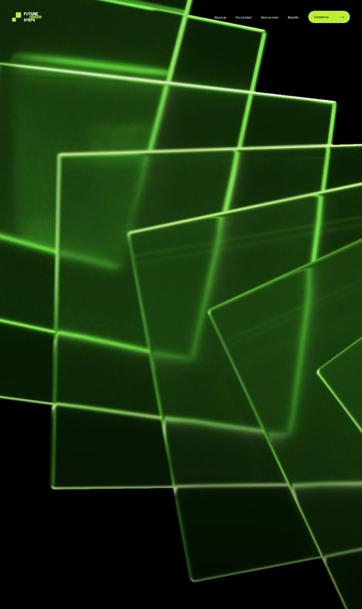 Future Green Steps — website design on Landdding