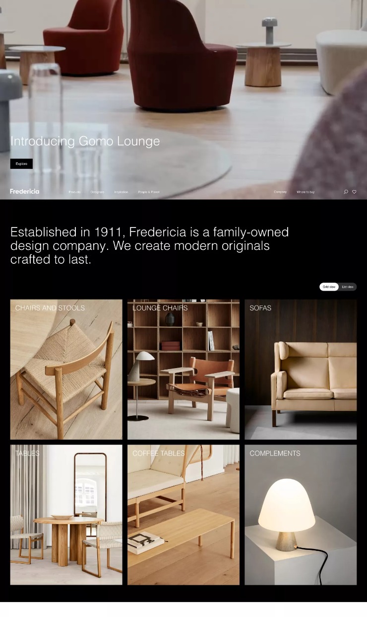 Frederica — website design on Landdding