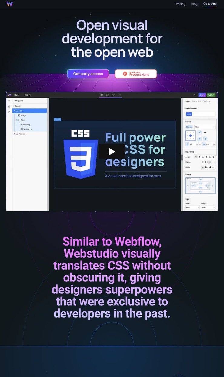 Webstudio — website design on Landdding