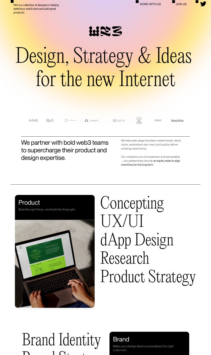WE3 — website design on Landdding