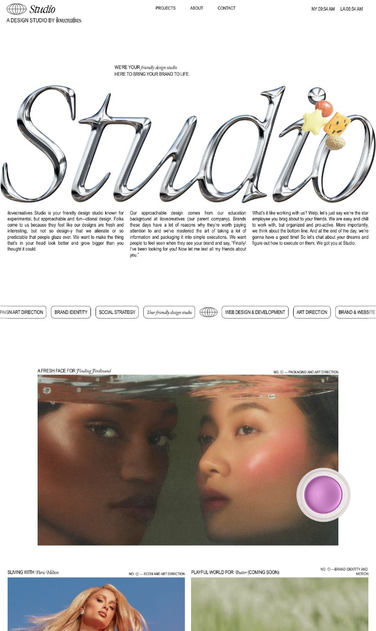 ILoveCreatives — website design on Landdding