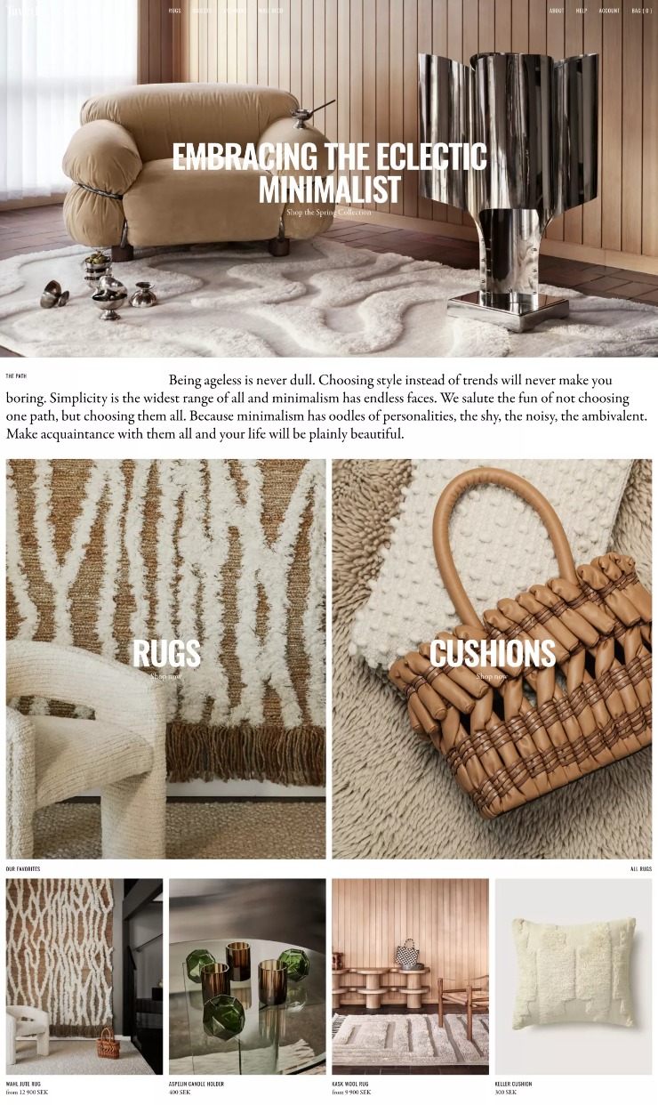 Tinted — website design on Landdding