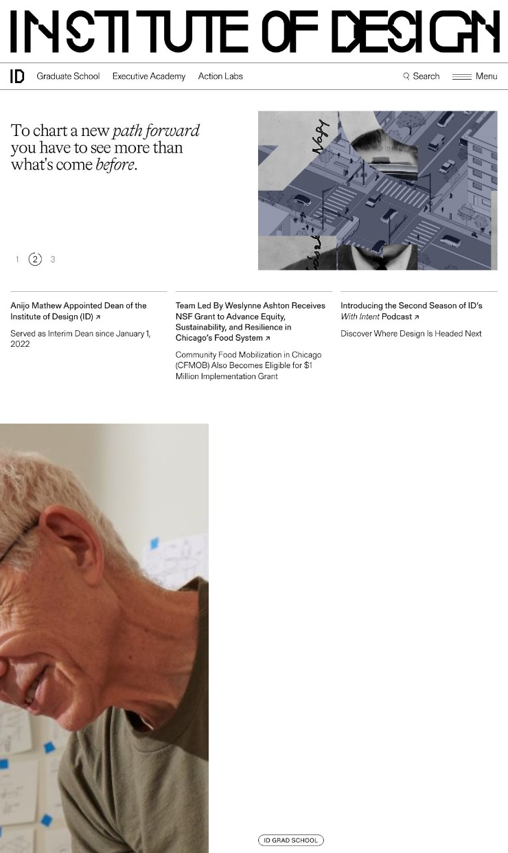 Institute of Design (ID) at Illinois Tech — website design on Landdding
