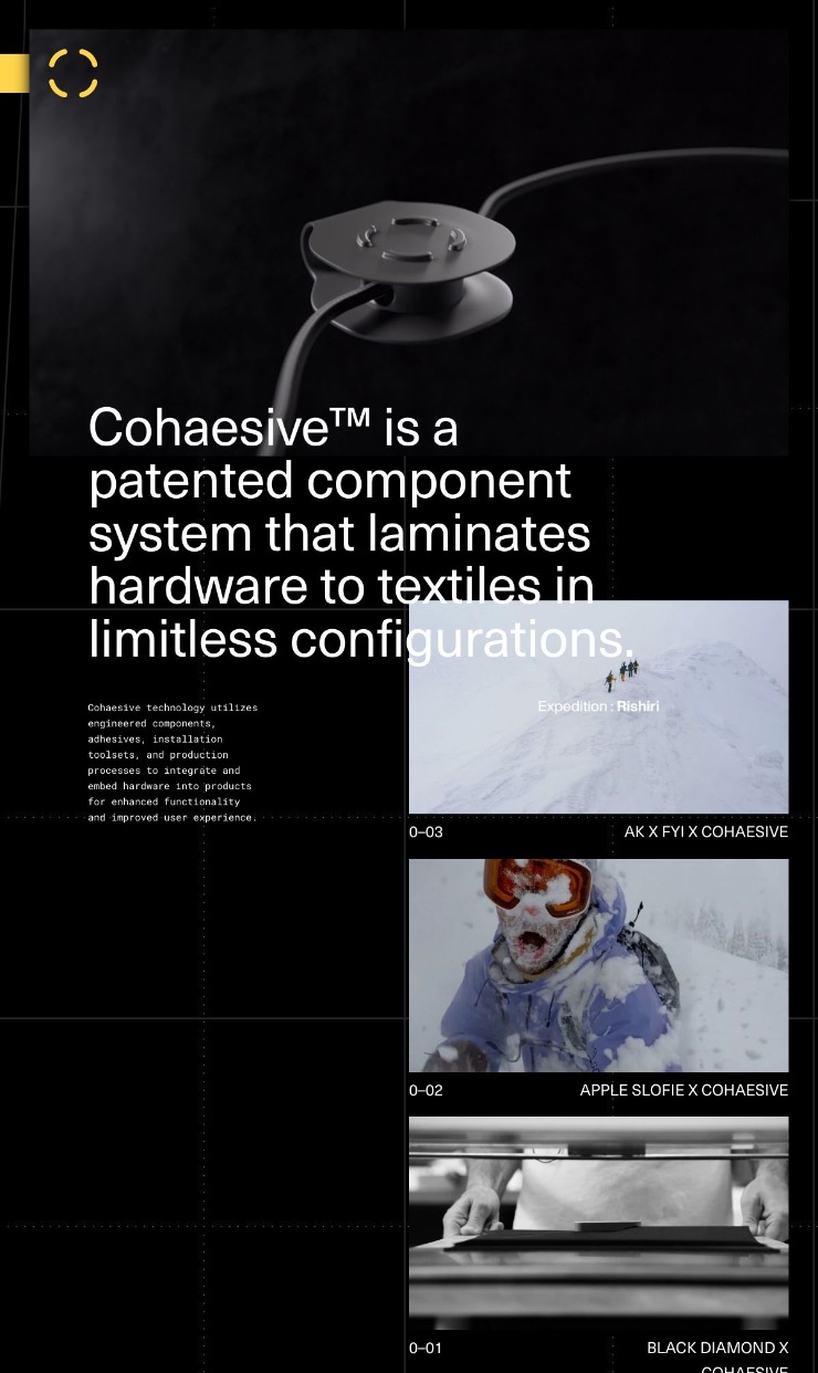 Cohaesive Component System — website design on Landdding