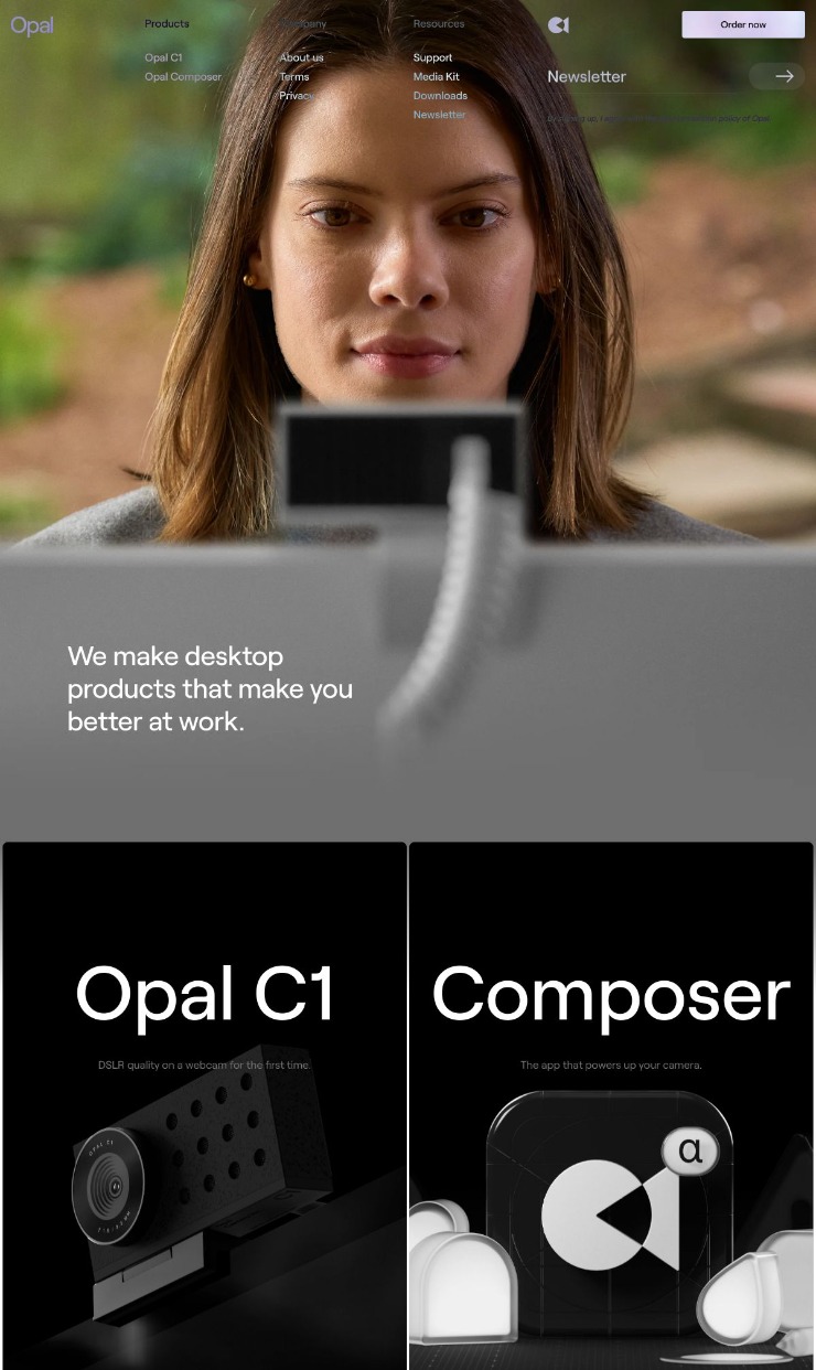 Opal Camera Inc. — website design on Landdding