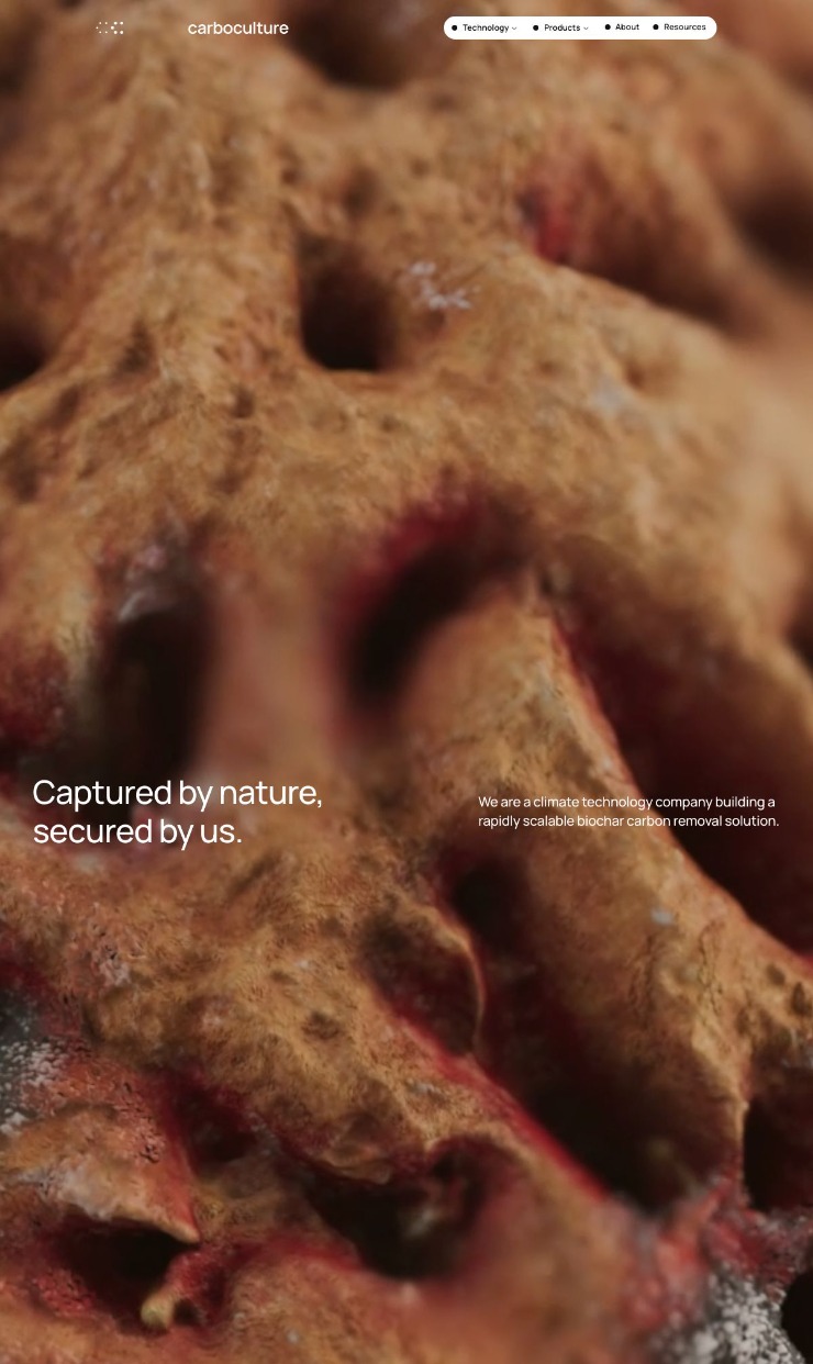 Home - Carbo Culture — website design on Landdding