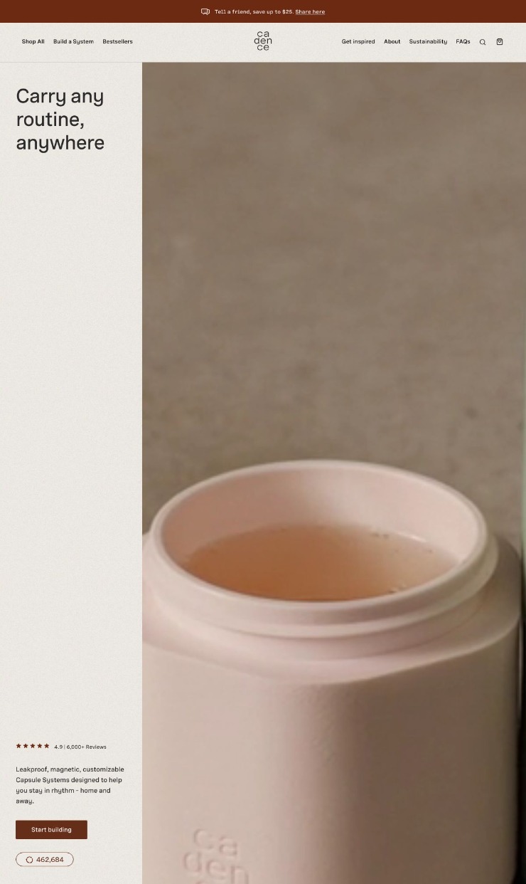 Leakproof and Magnetic Travel Containers — website design on Landdding