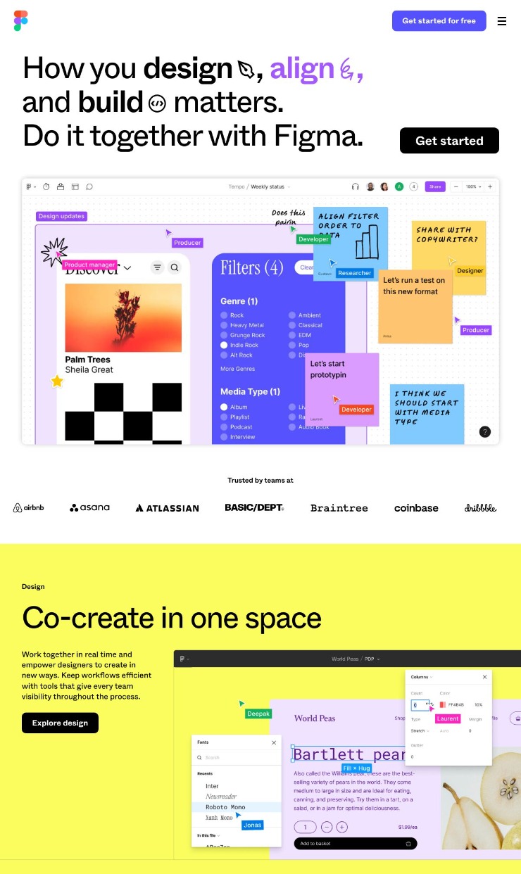 Figma: the collaborative interface design tool. — website design on Landdding