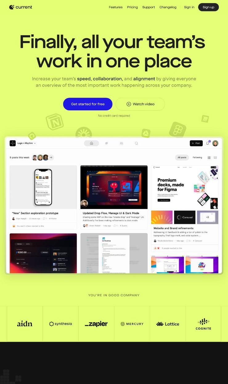 Current — website design on Landdding