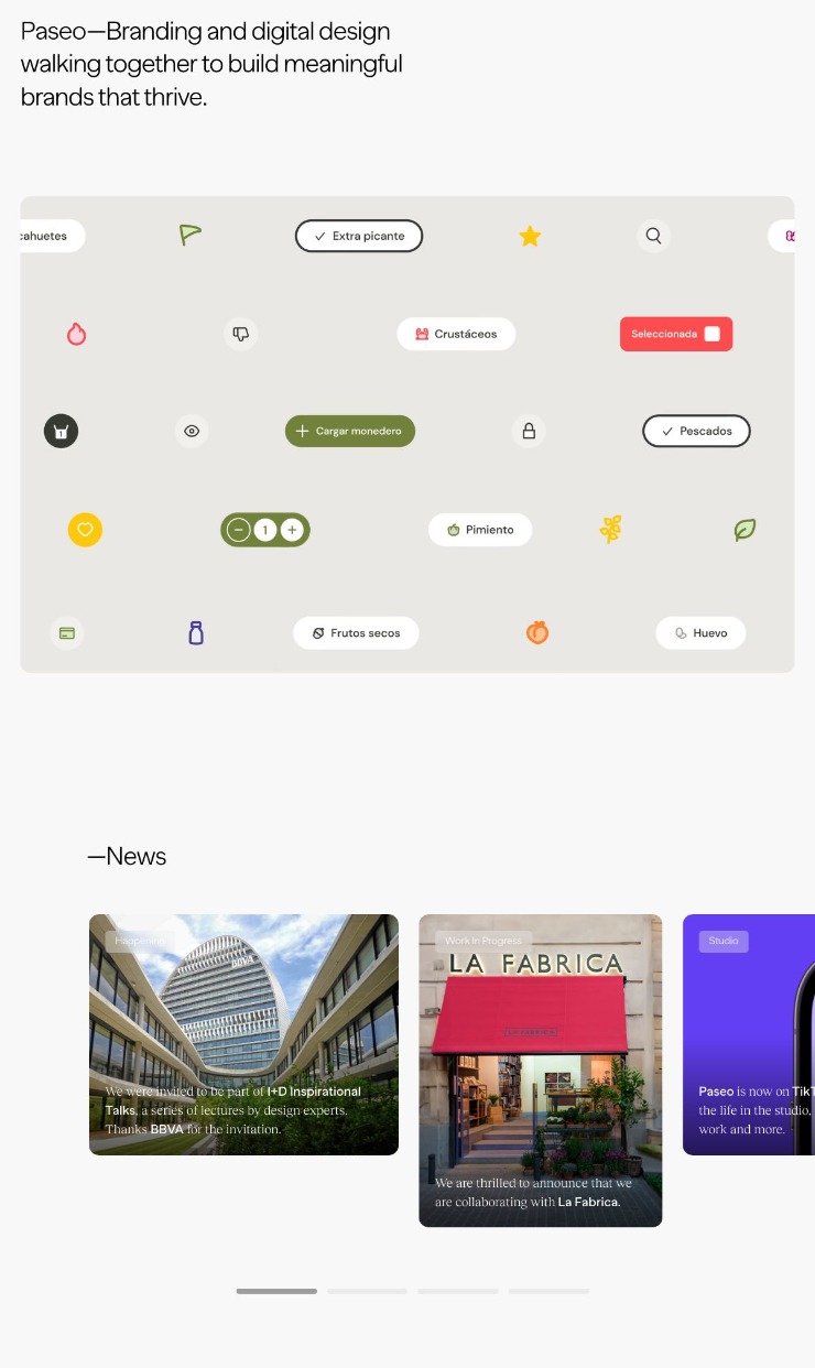 Paseo — website design on Landdding