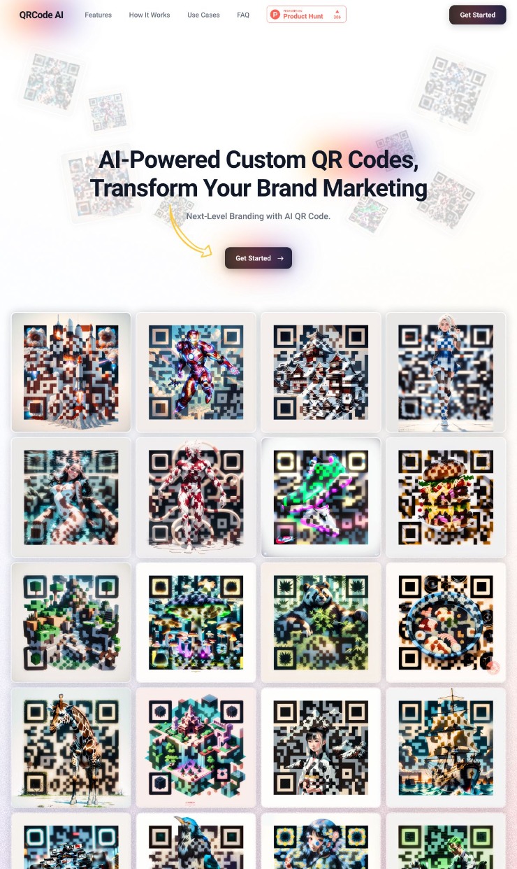 QR Code AI — website design on Landdding