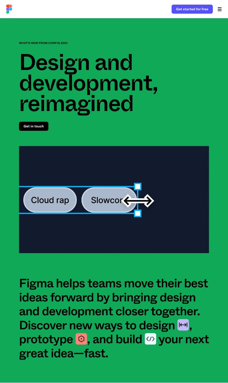 What's New in Figma — website design on Landdding