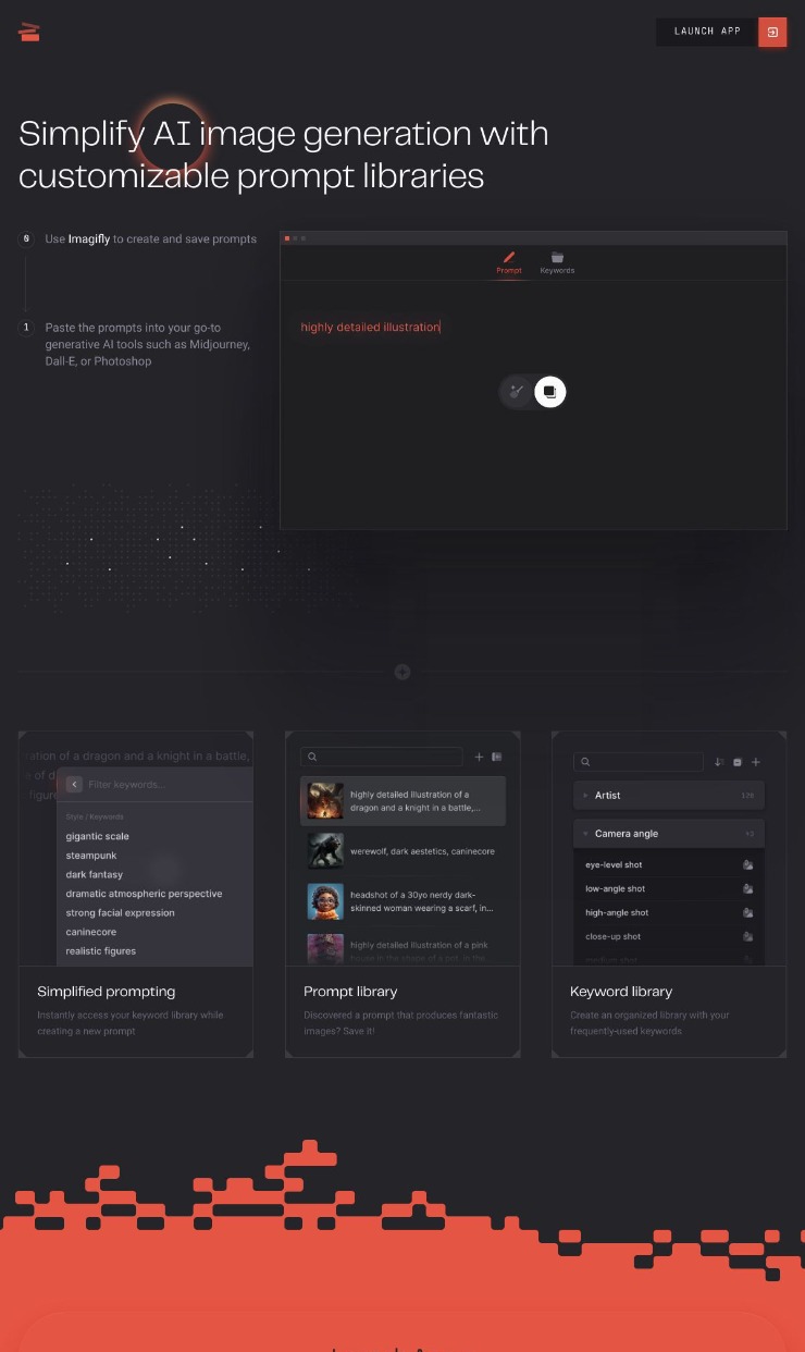 Imagifly  — website design on Landdding