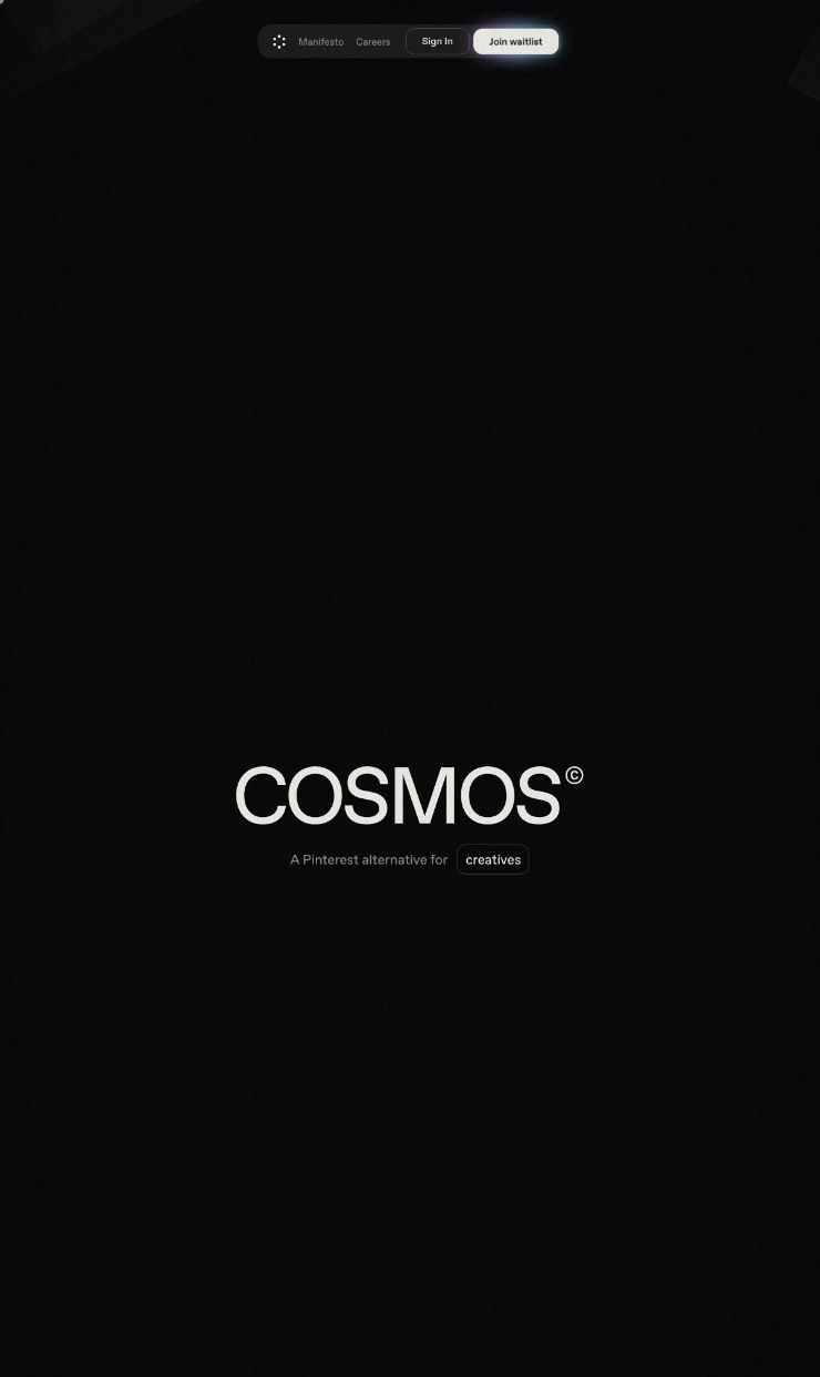 Welcome to Cosmos — website design on Landdding