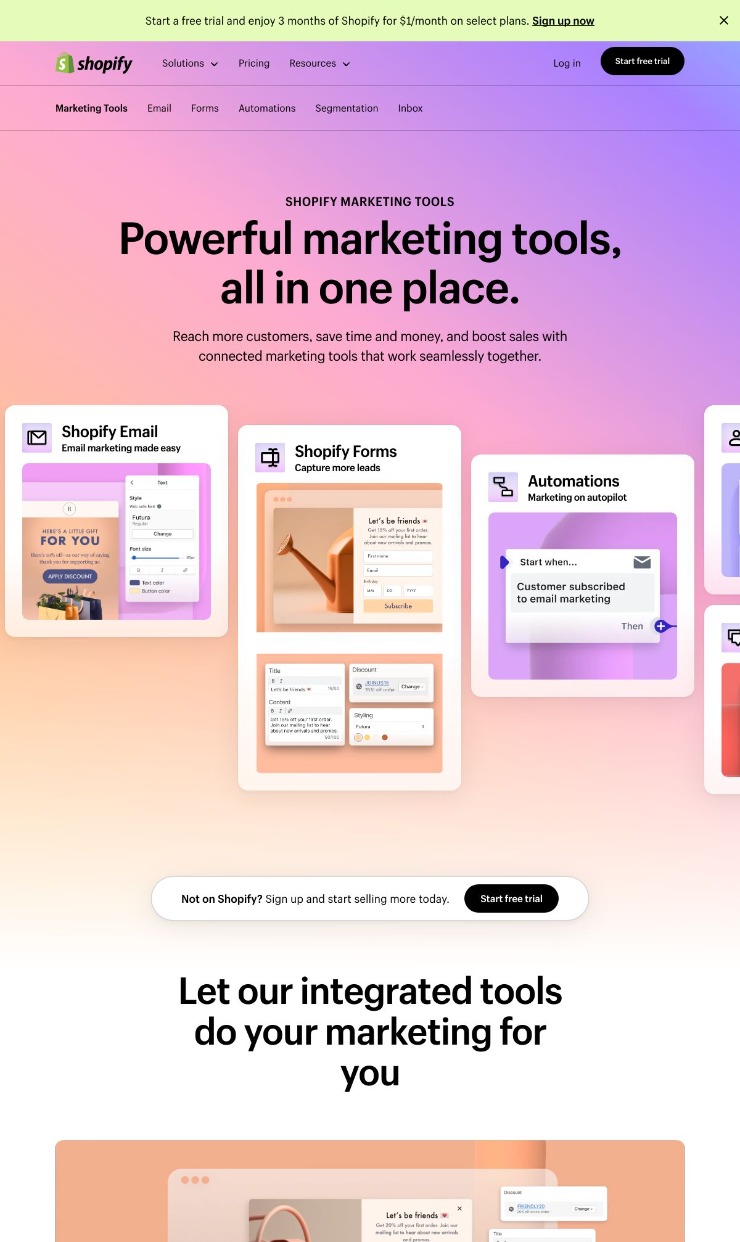 Shopify — website design on Landdding