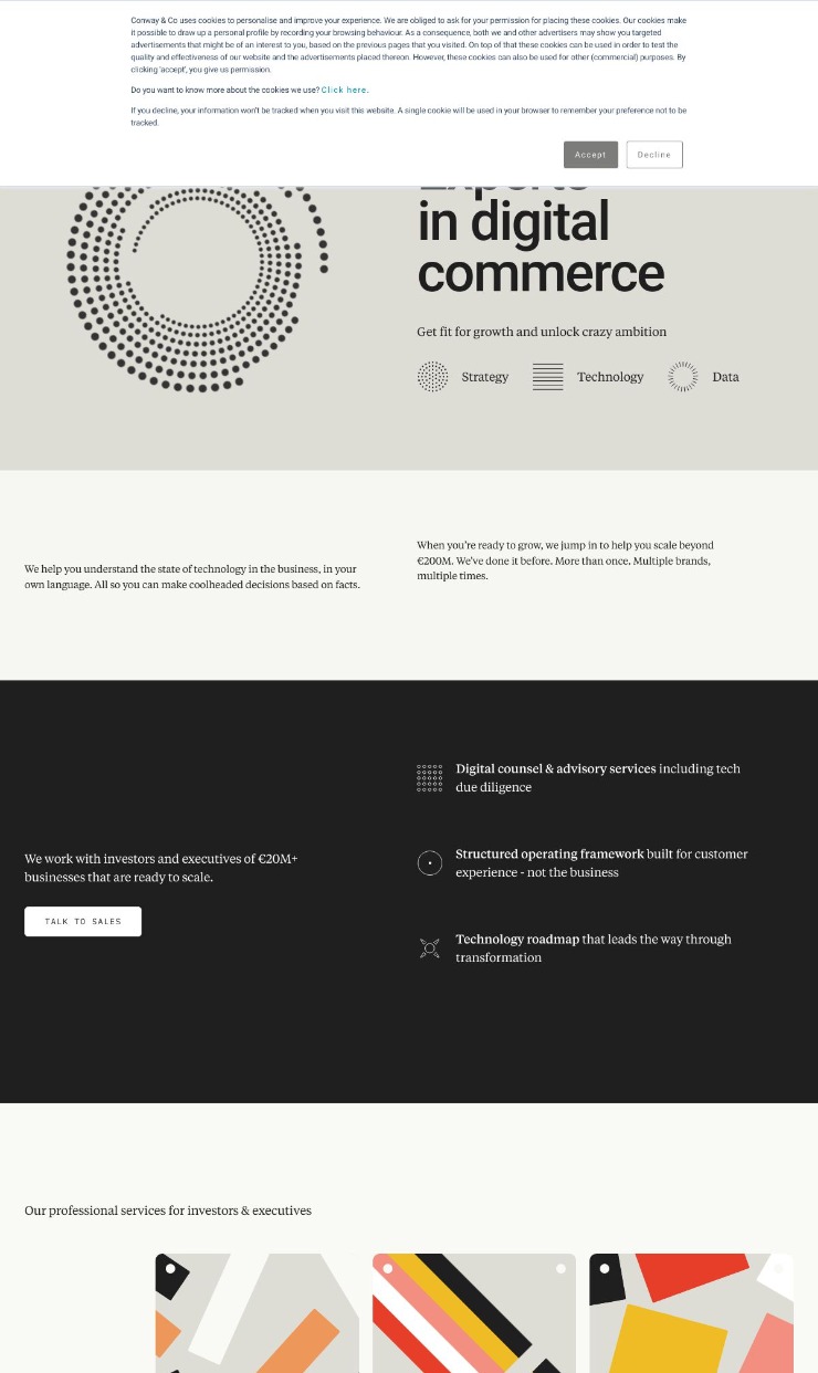 Conway & Co  — website design on Landdding