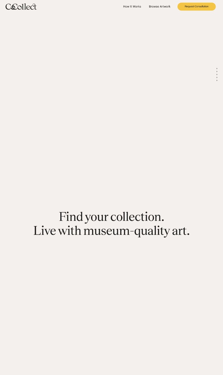 CoCollect  — website design on Landdding