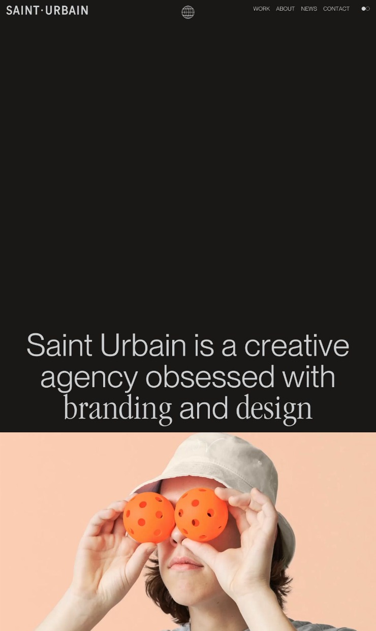 Saint Urbain — website design on Landdding
