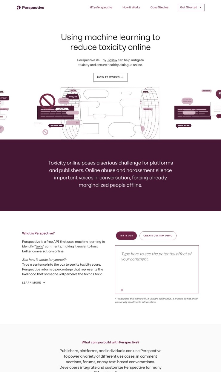 Perspective — website design on Landdding
