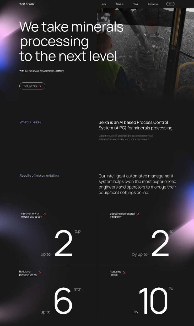 Belka.ai — website design on Landdding