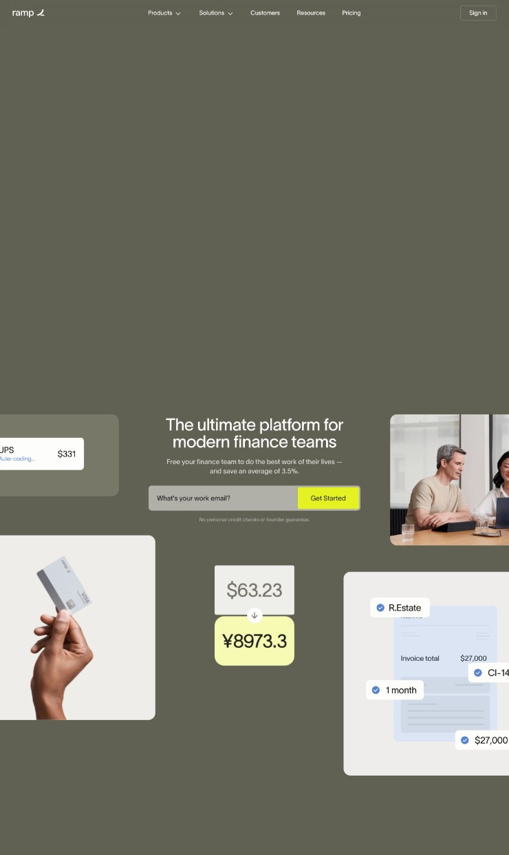 Ramp — website design on Landdding