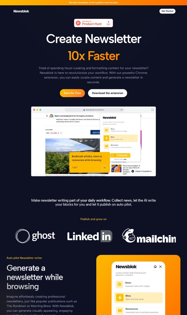 Newsblok — website design on Landdding