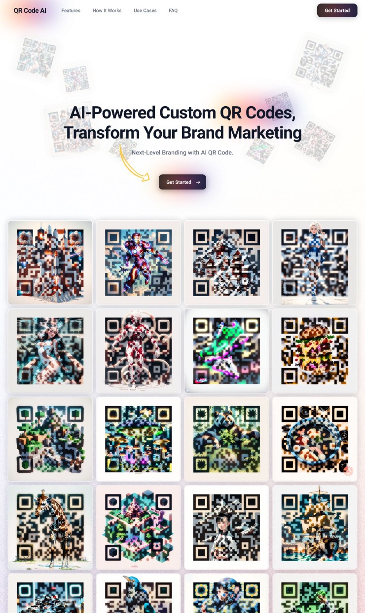 QR Code AI — website design on Landdding