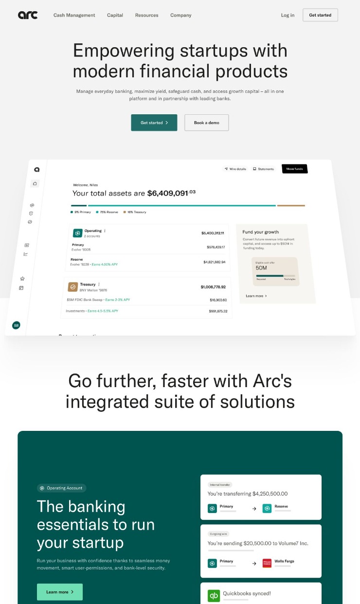 Arc Tech — website design on Landdding