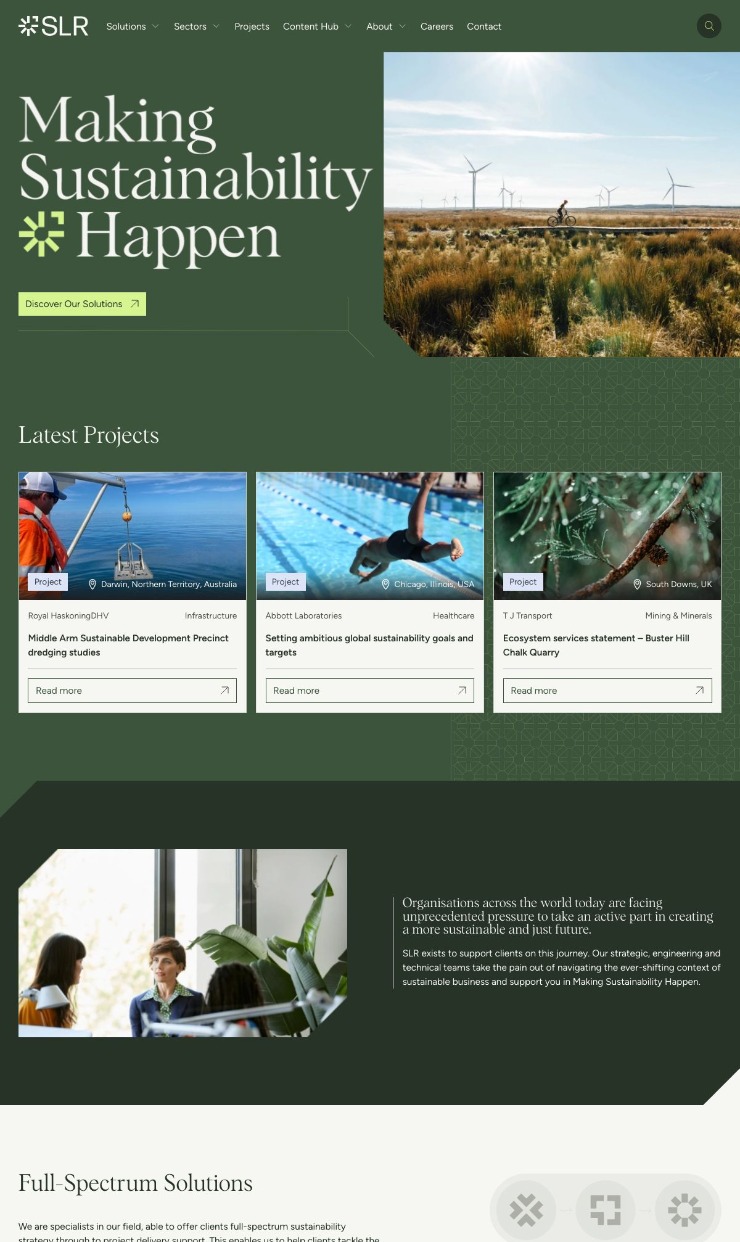 SLR Consulting — website design on Landdding