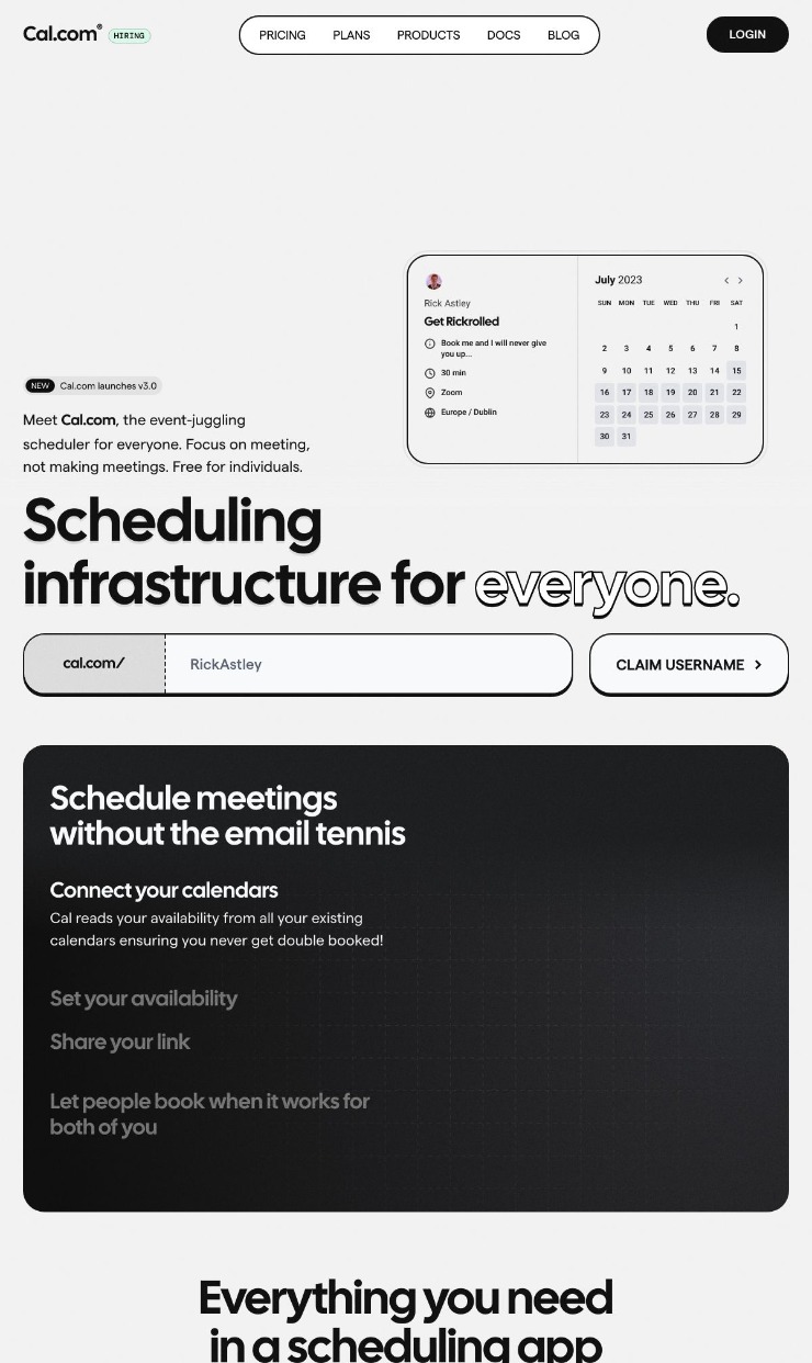 Cal — website design on Landdding