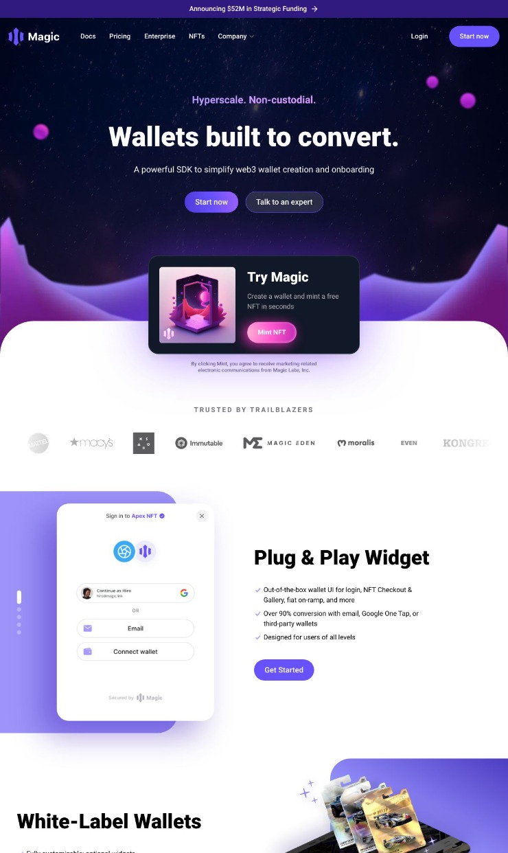 Magic Link — website design on Landdding