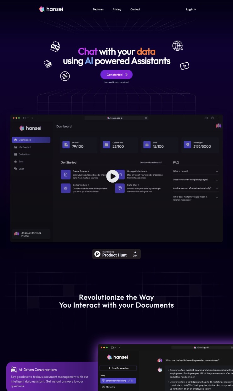 Hansei — website design on Landdding