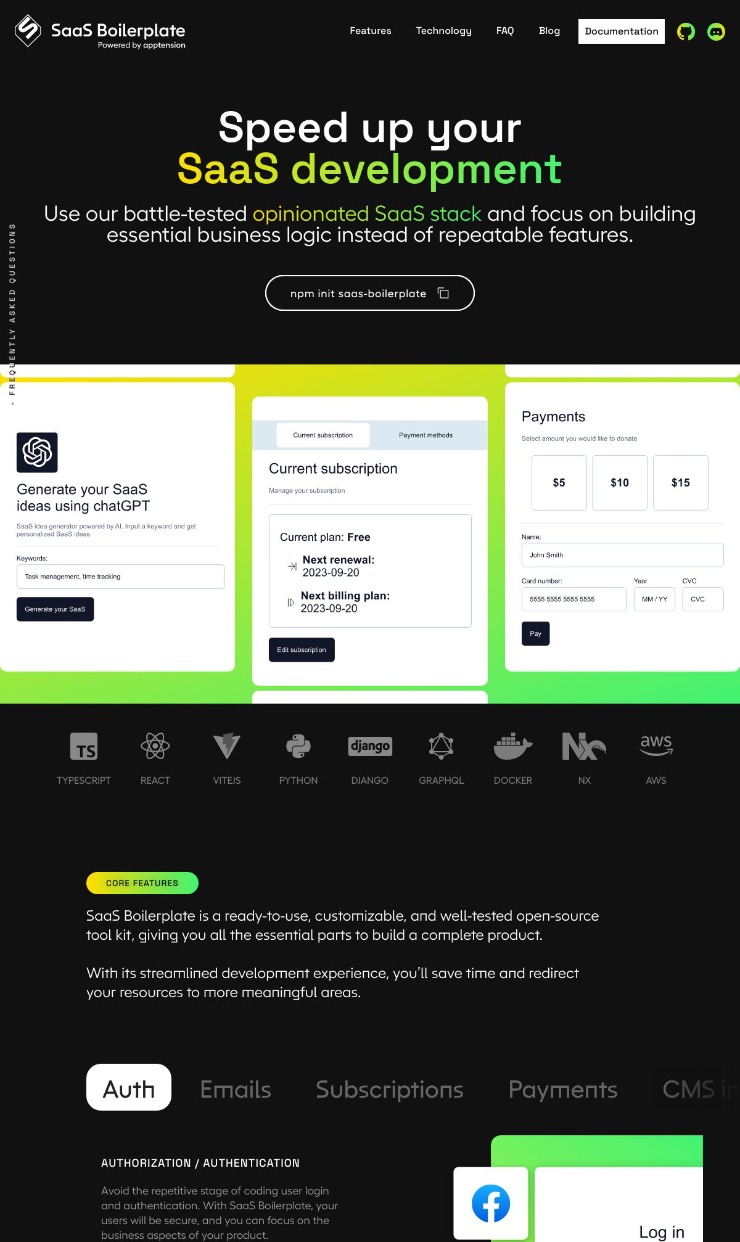 SaSS Boilerplate — website design on Landdding