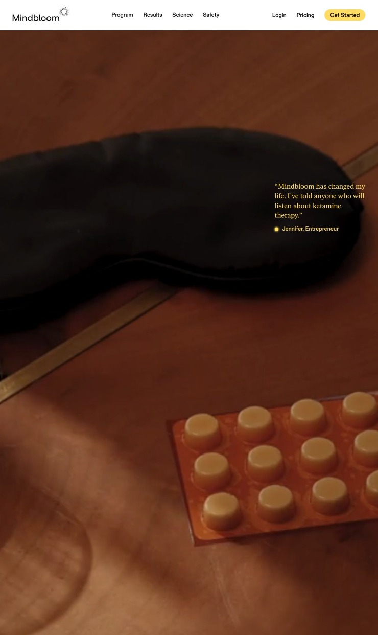 Mindbloom — website design on Landdding