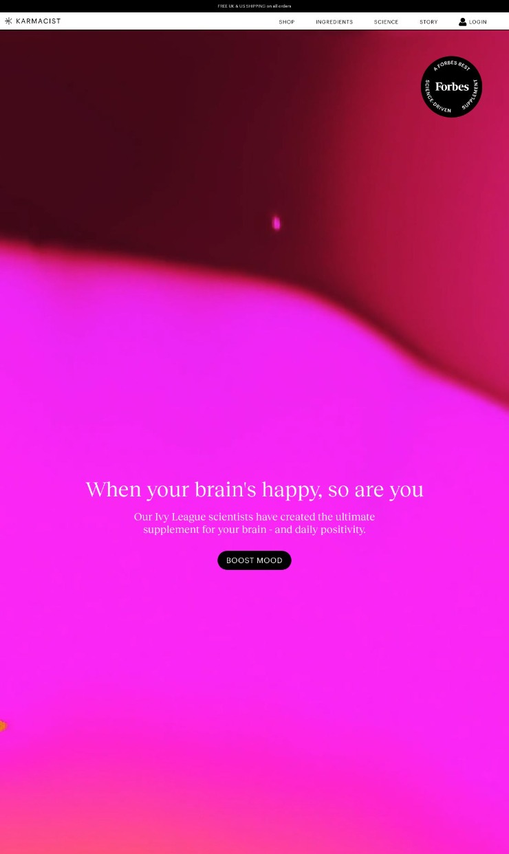 Karmacist — website design on Landdding
